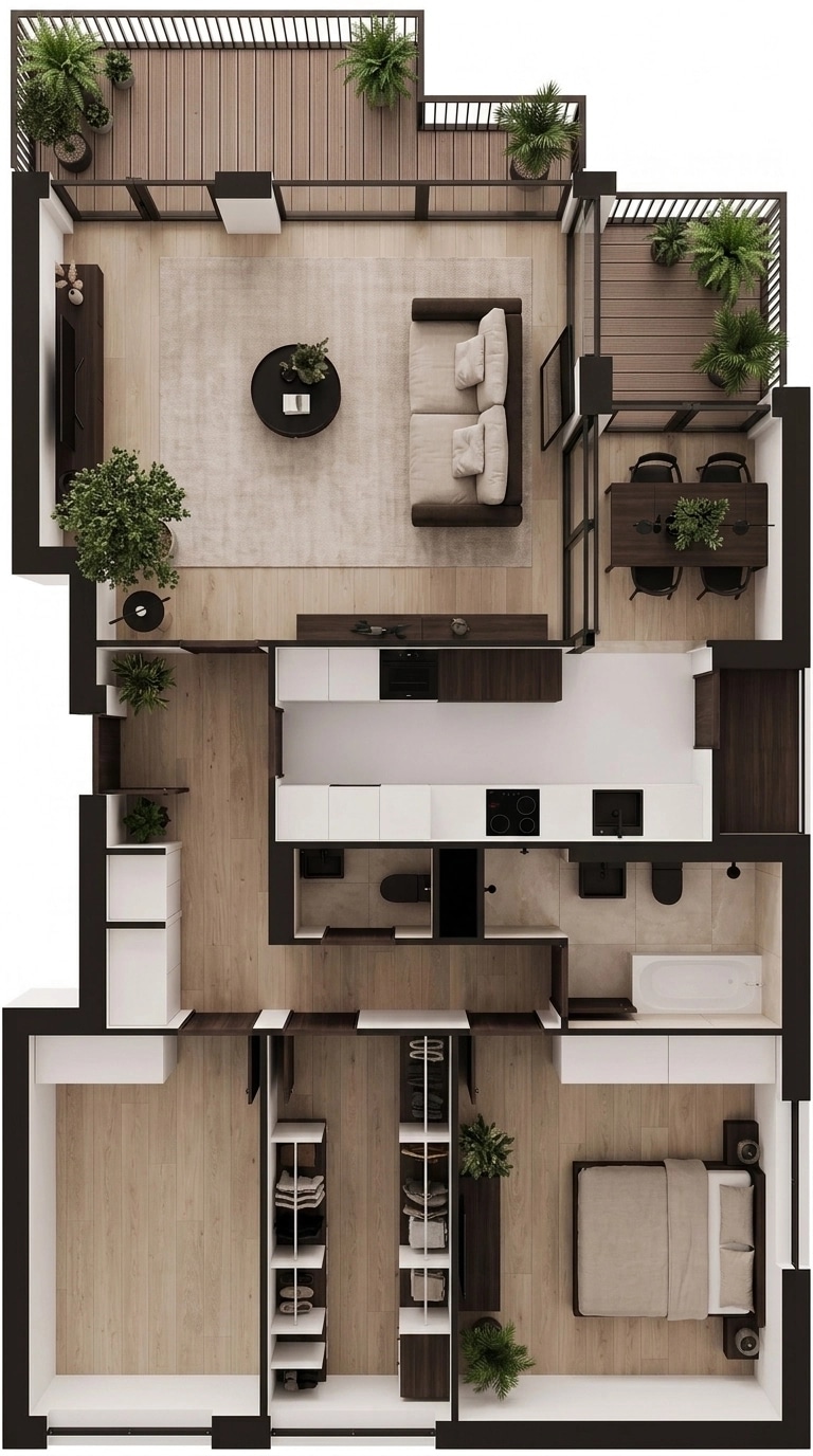 Minimalism Living Room design — interior photo by GenRoom AI