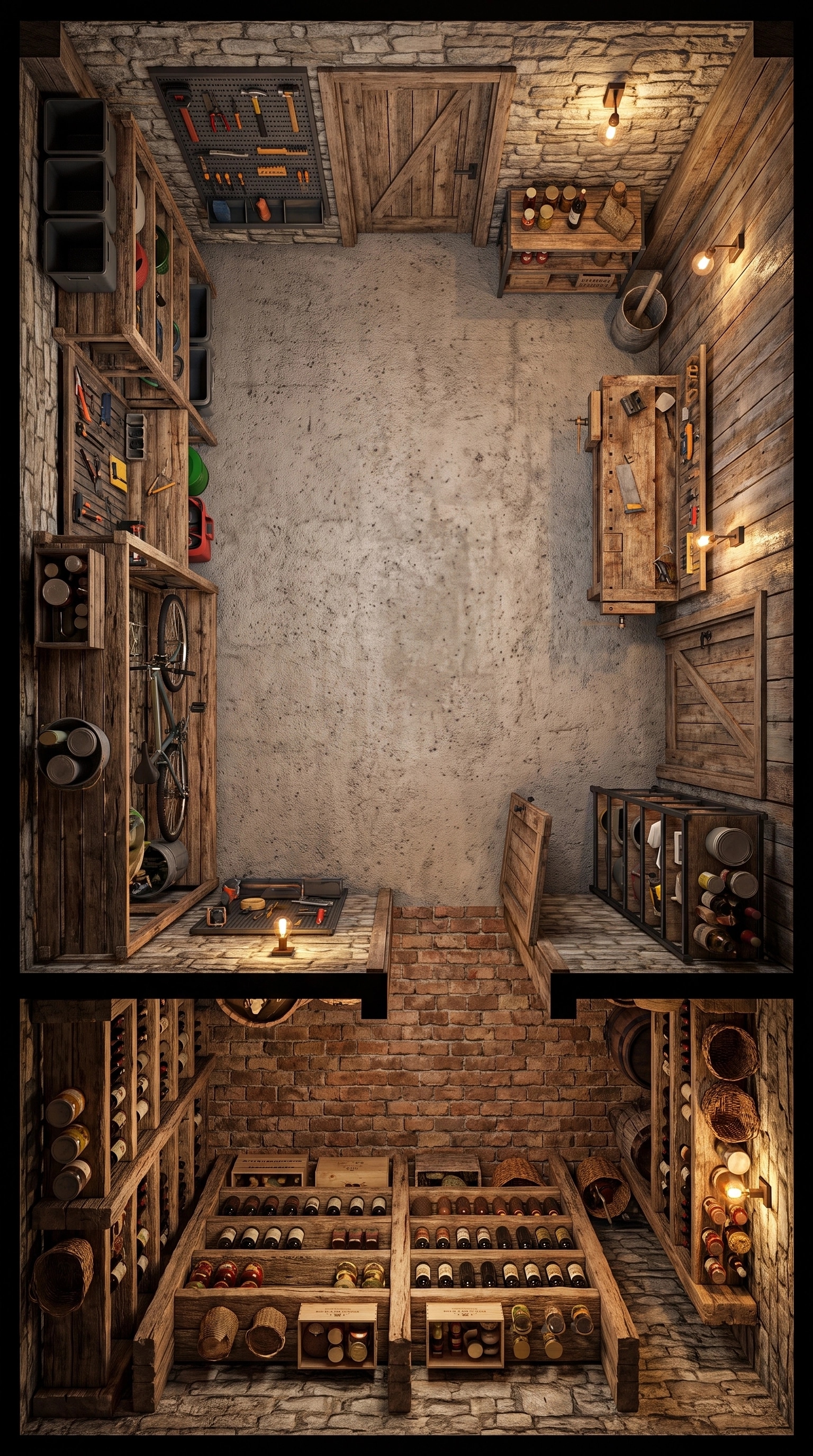 Interior design in Rustic style — Living Room by GenRoom AI