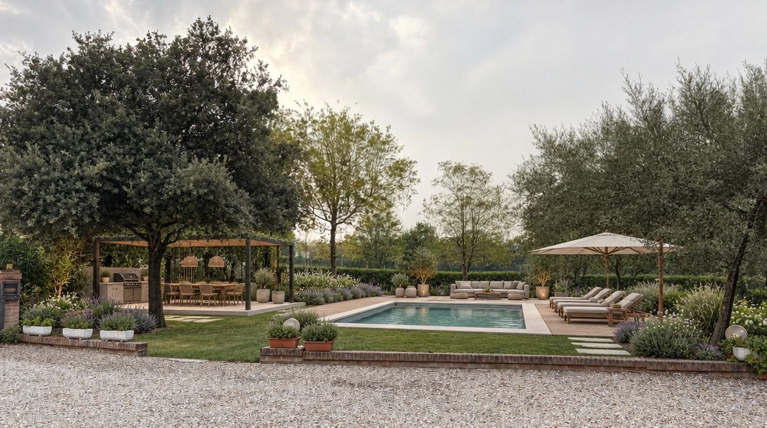Landscape design in Minimalist Yard style — Yard by GenRoom AI