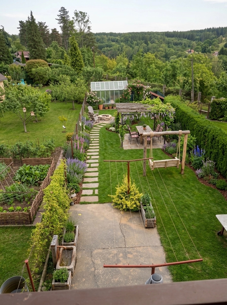 Country Rustic Garden Yard design — yard photo by GenRoom AI