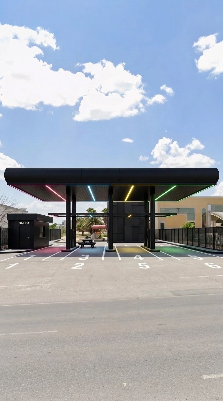 Facade design in Blacktec Facade style — Facade by GenRoom AI