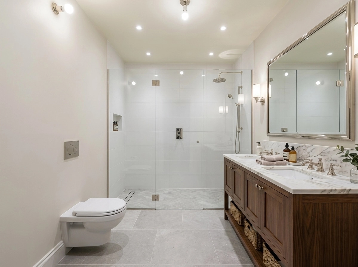 Innenraumdesign im Transitional-Stil — Badezimmer von GenRoom AI