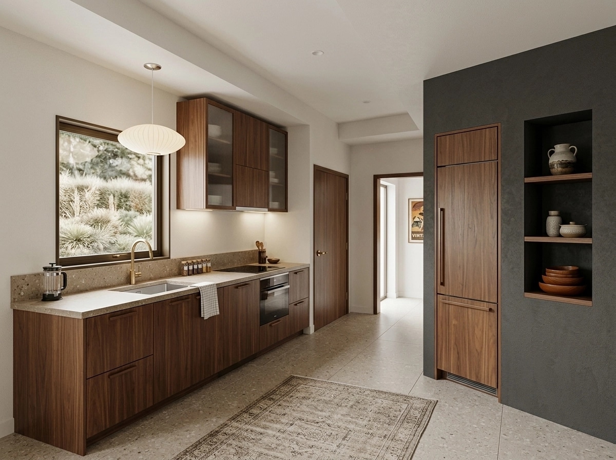 Mid-Century Modern Kitchen design — interior photo by GenRoom AI