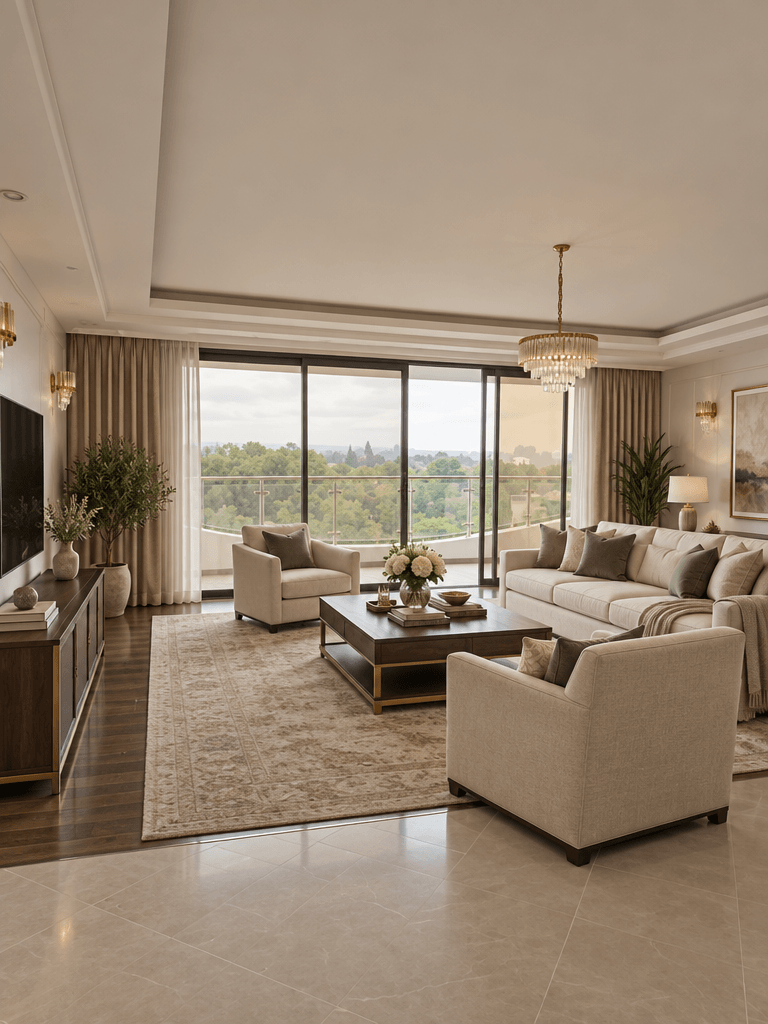 Interior design in Neoclassic style — Living Room by GenRoom AI