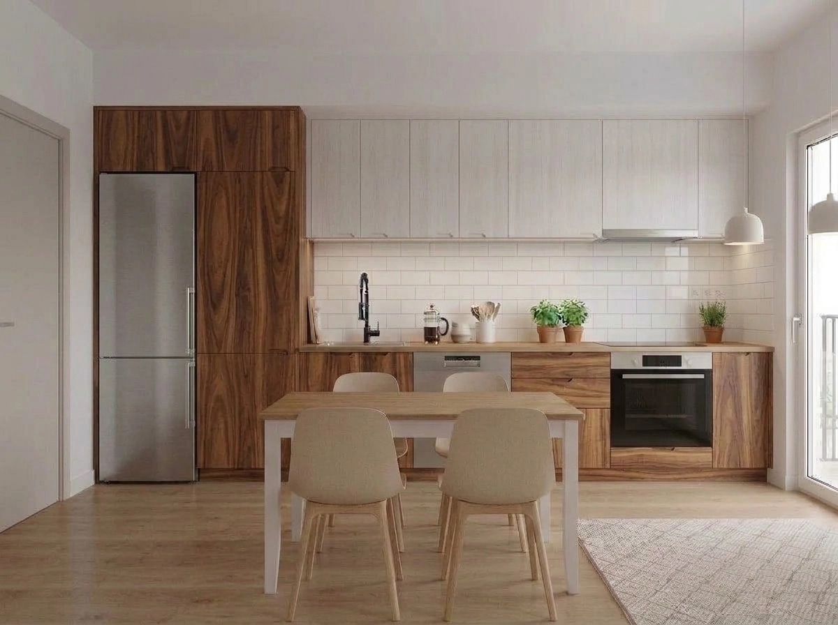 Kitchen interior in Scandinavian style — photo by GenRoom AI