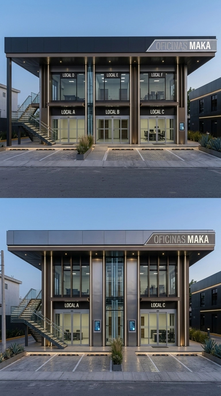 Hi-Tech Facade Facade design — facade photo by GenRoom AI