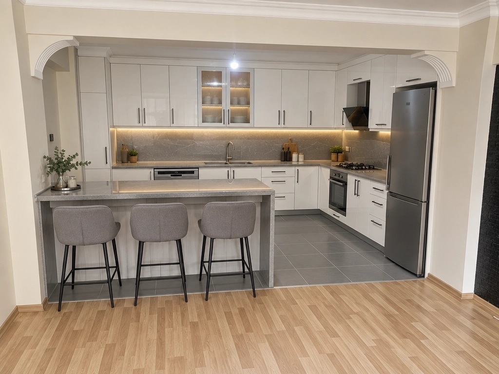 Interior design in Contemporary style — Kitchen by GenRoom AI