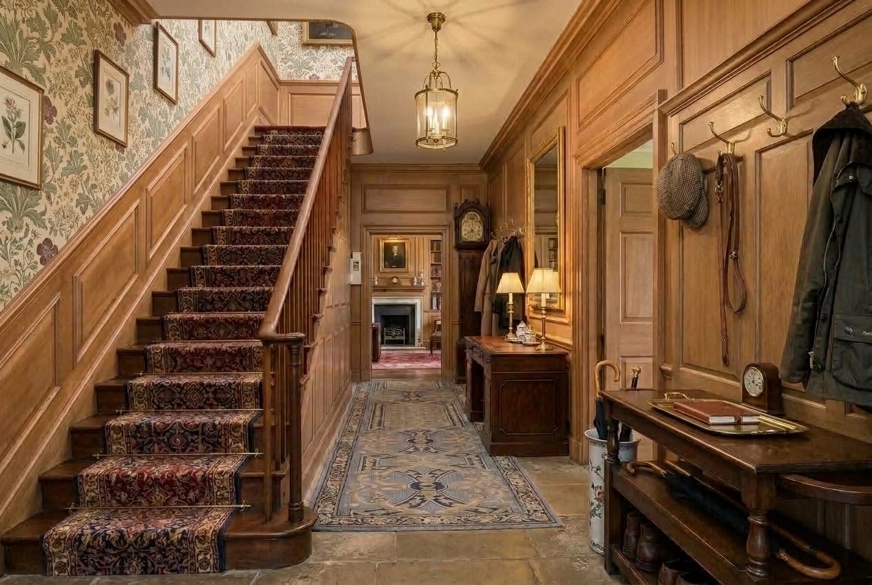British Hallway design — interior photo by GenRoom AI
