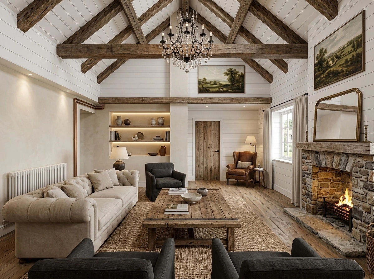 Interior design in Modern Farmhouse style — Living Room by GenRoom AI