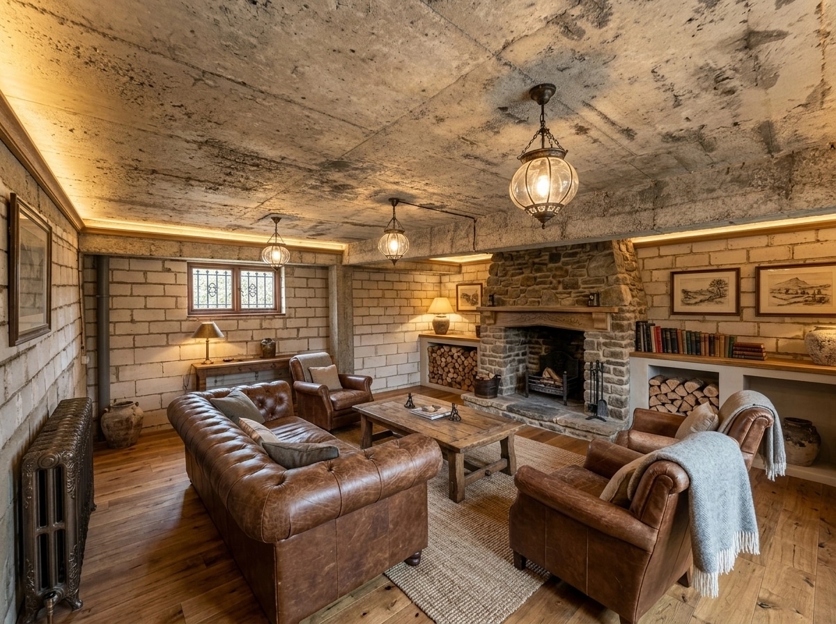 Rustic Living Room design — interior photo by GenRoom AI