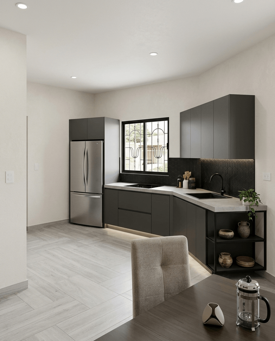 Kitchen interior in no_style style — photo by GenRoom AI