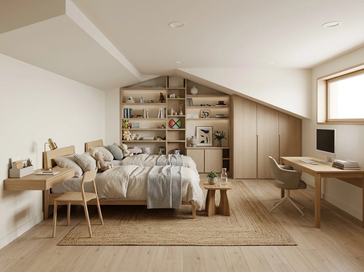 Scandinavian Bedroom design — interior photo by GenRoom AI