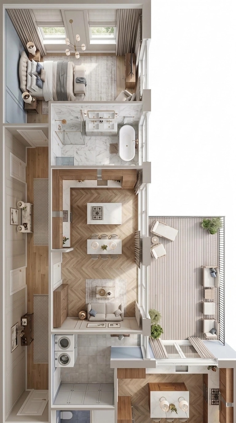 Interior design in Transitional style — Living Room by GenRoom AI