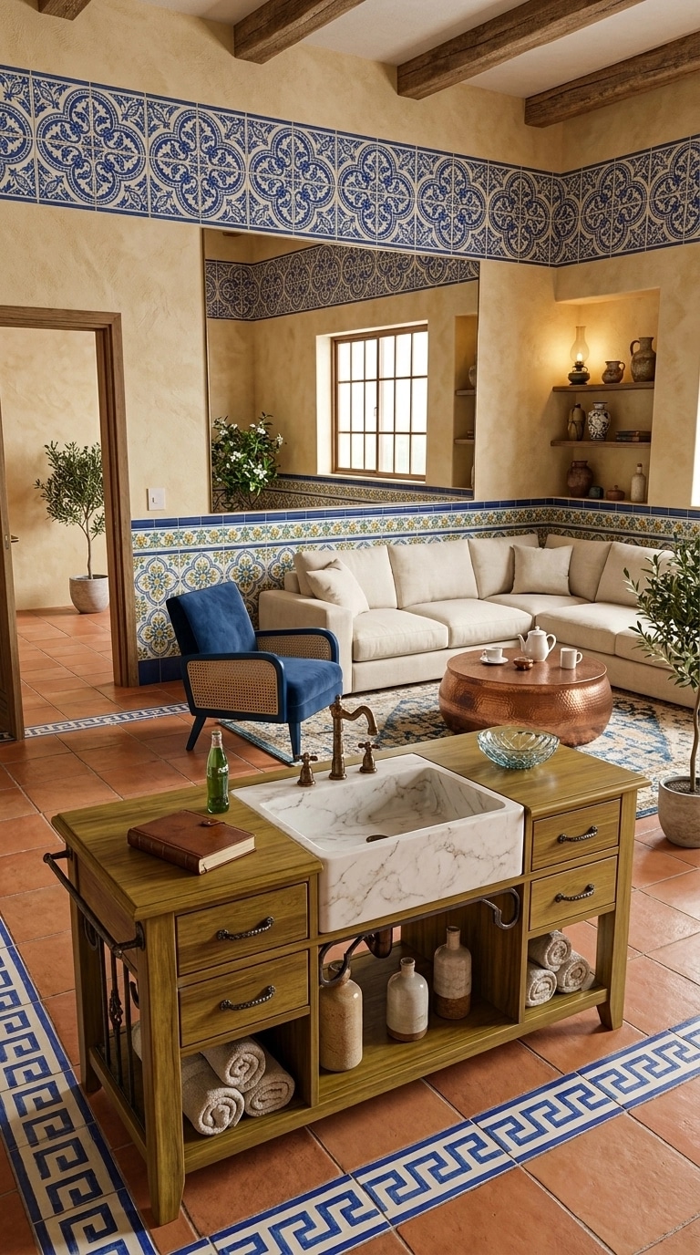 Interior design in Mediterranean style — Living Room by GenRoom AI