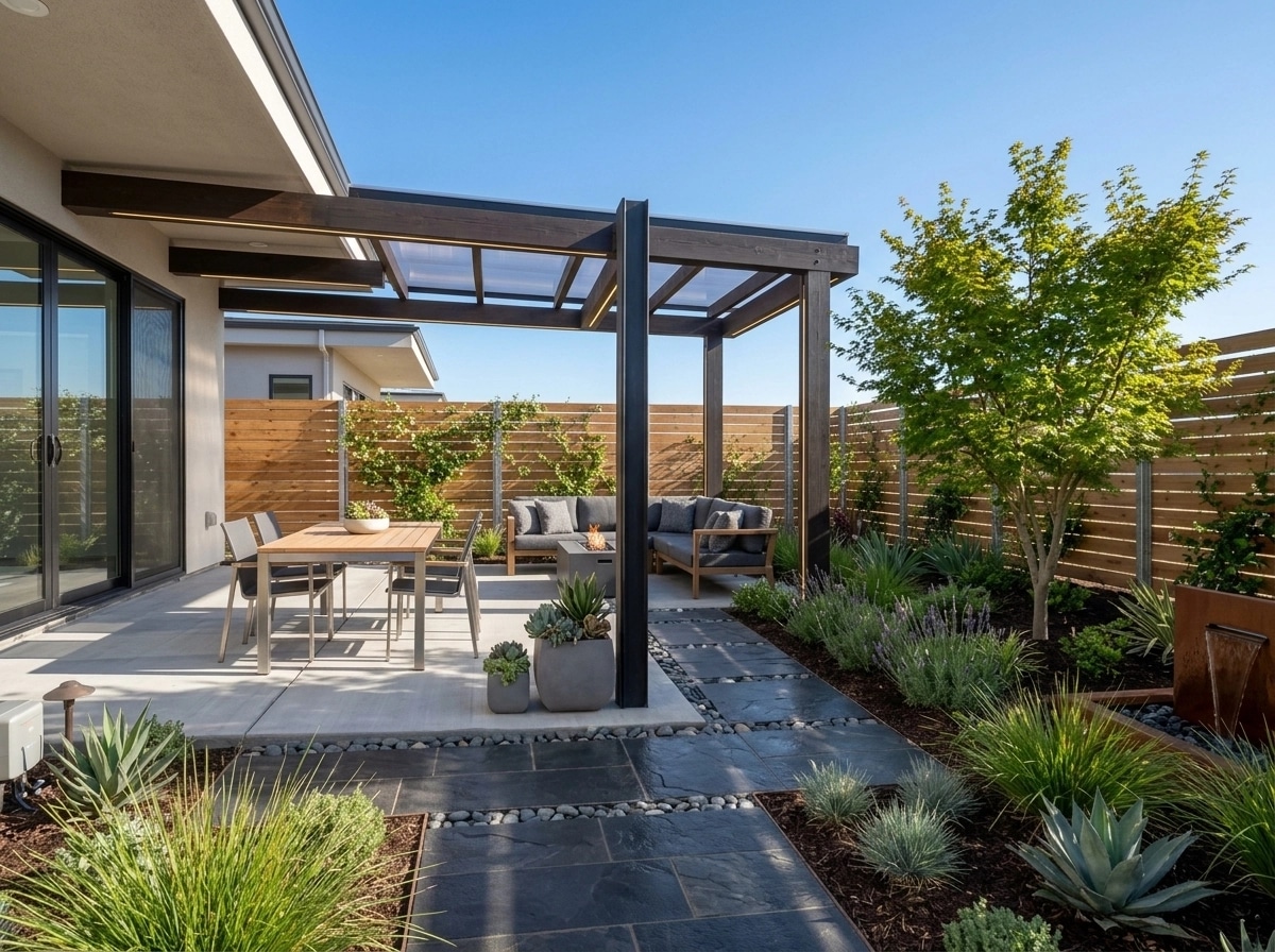 Landscape design in Contemporary Yard style — Yard by GenRoom AI