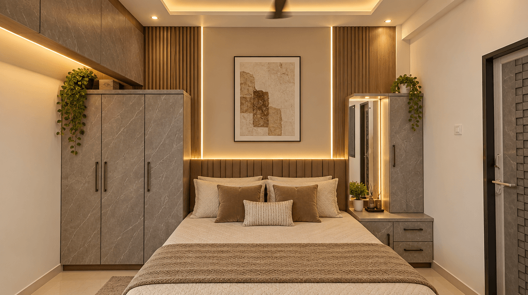 Minimalism Bedroom design — interior photo by GenRoom AI