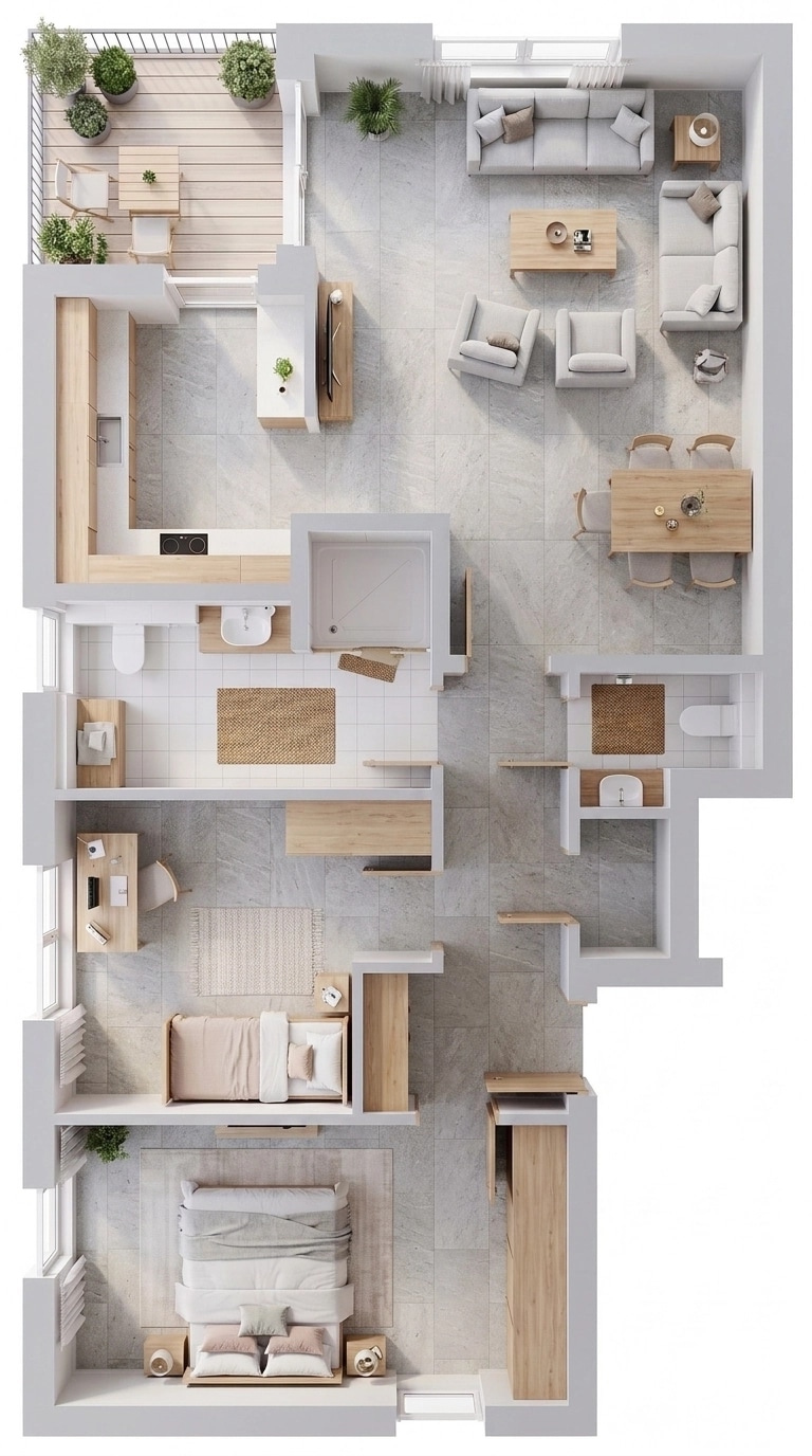 Scandinavian Living Room design — interior photo by GenRoom AI