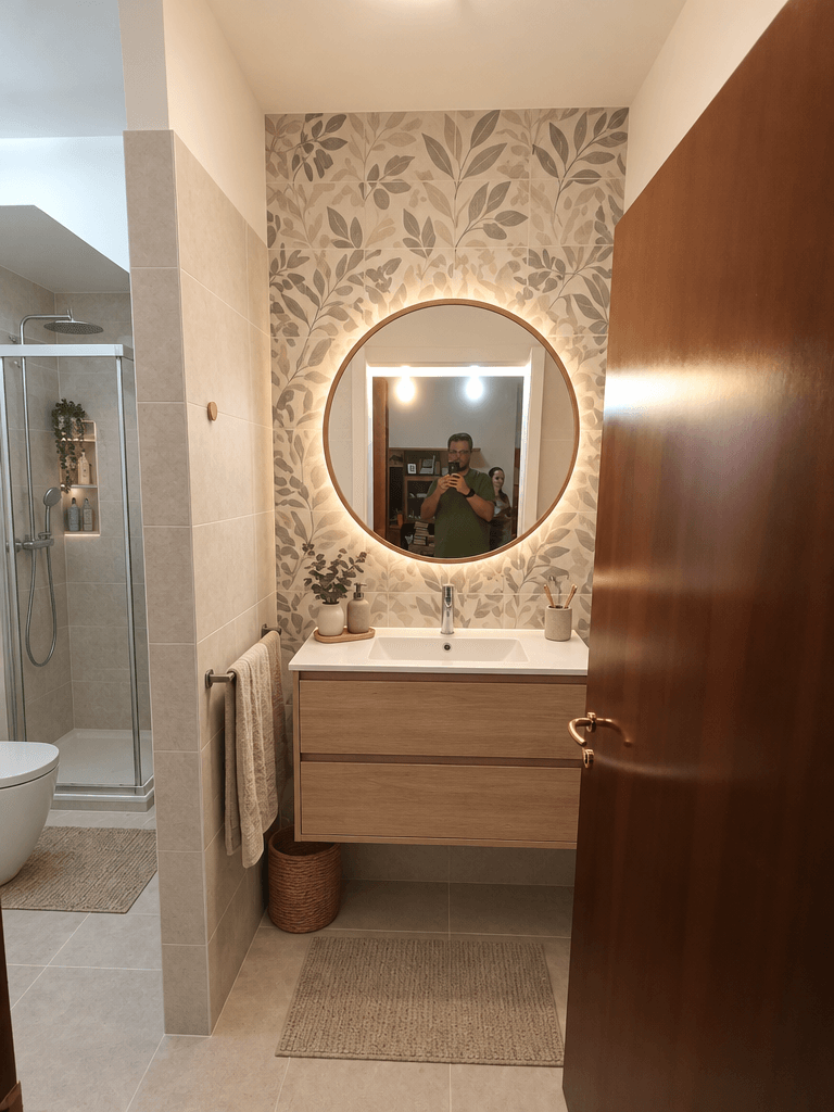 Bathroom interior in Scandinavian style — photo by GenRoom AI
