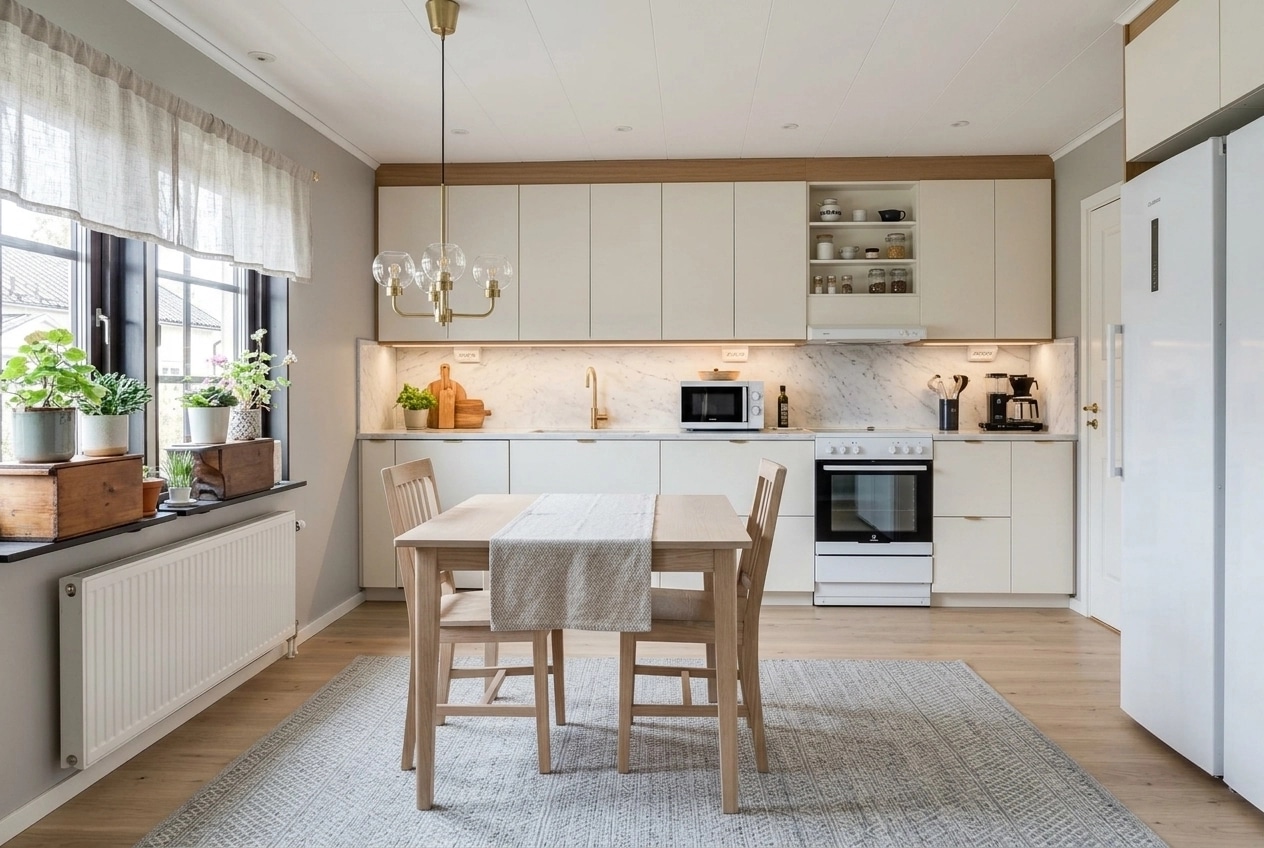 Kitchen interior in Scandinavian style — photo by GenRoom AI