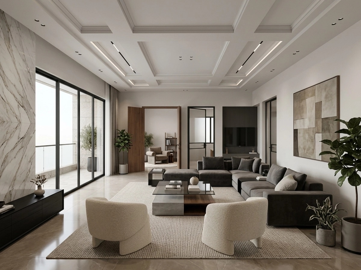 Interior design in Contemporary style — Living Room by GenRoom AI