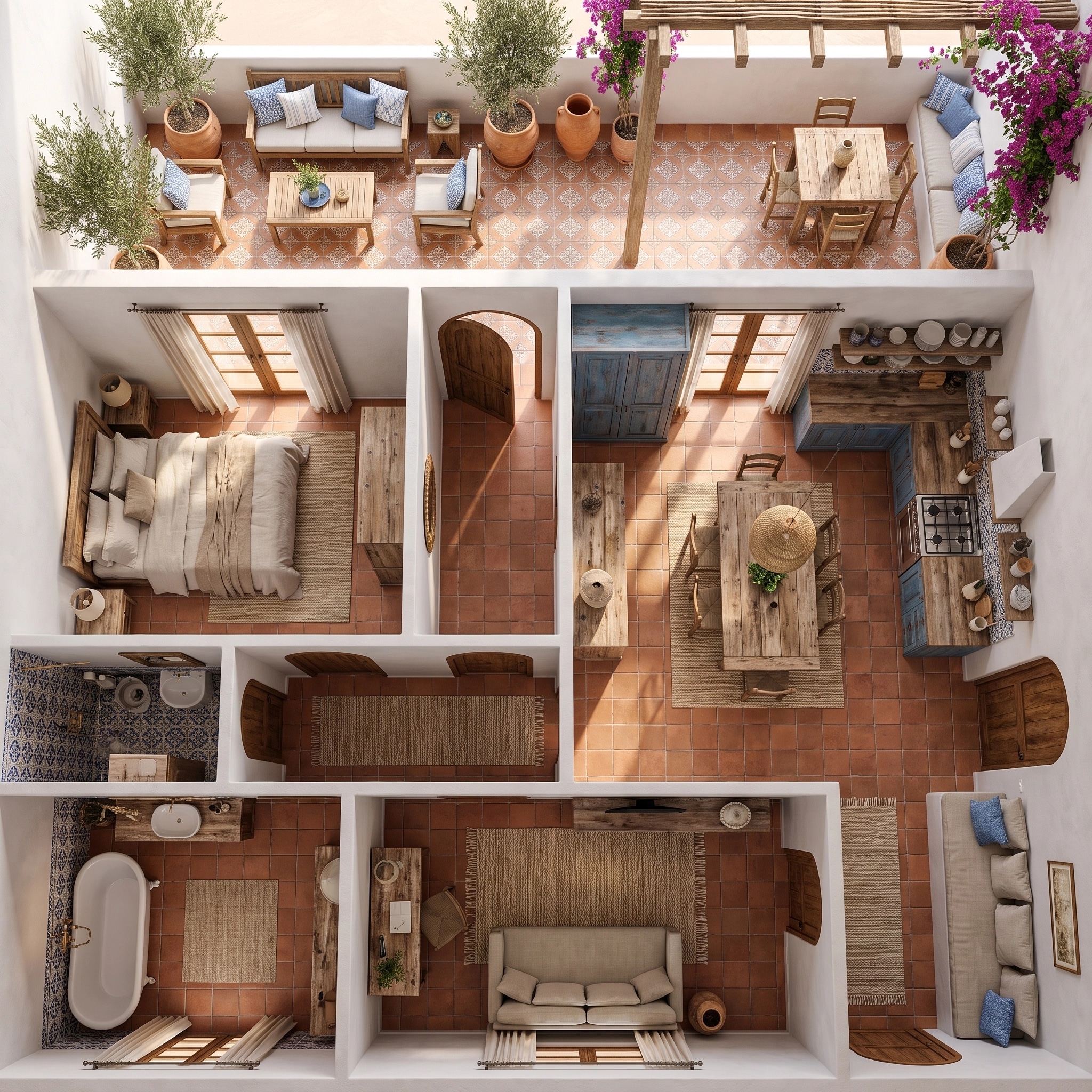 Interior design in Mediterranean style — Living Room by GenRoom AI