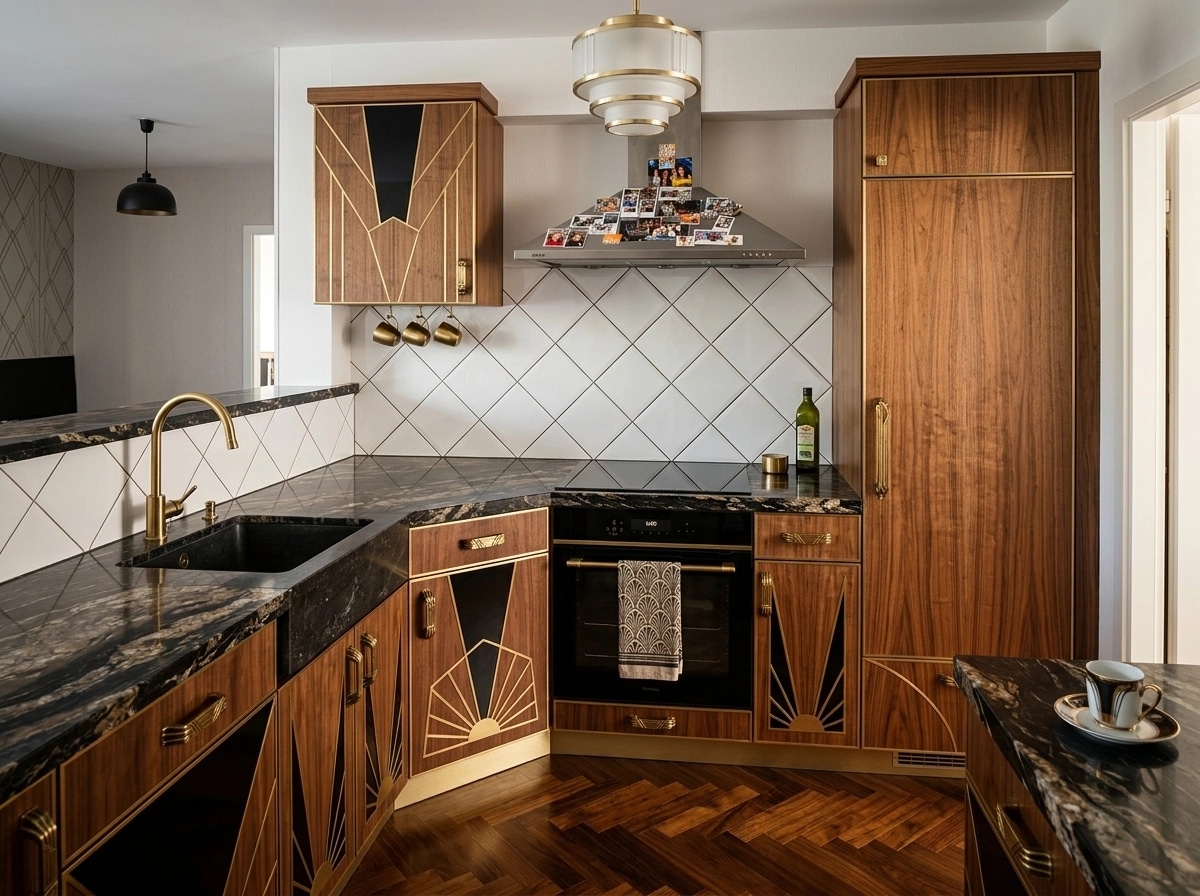 Art Deco Kitchen design — interior photo by GenRoom AI