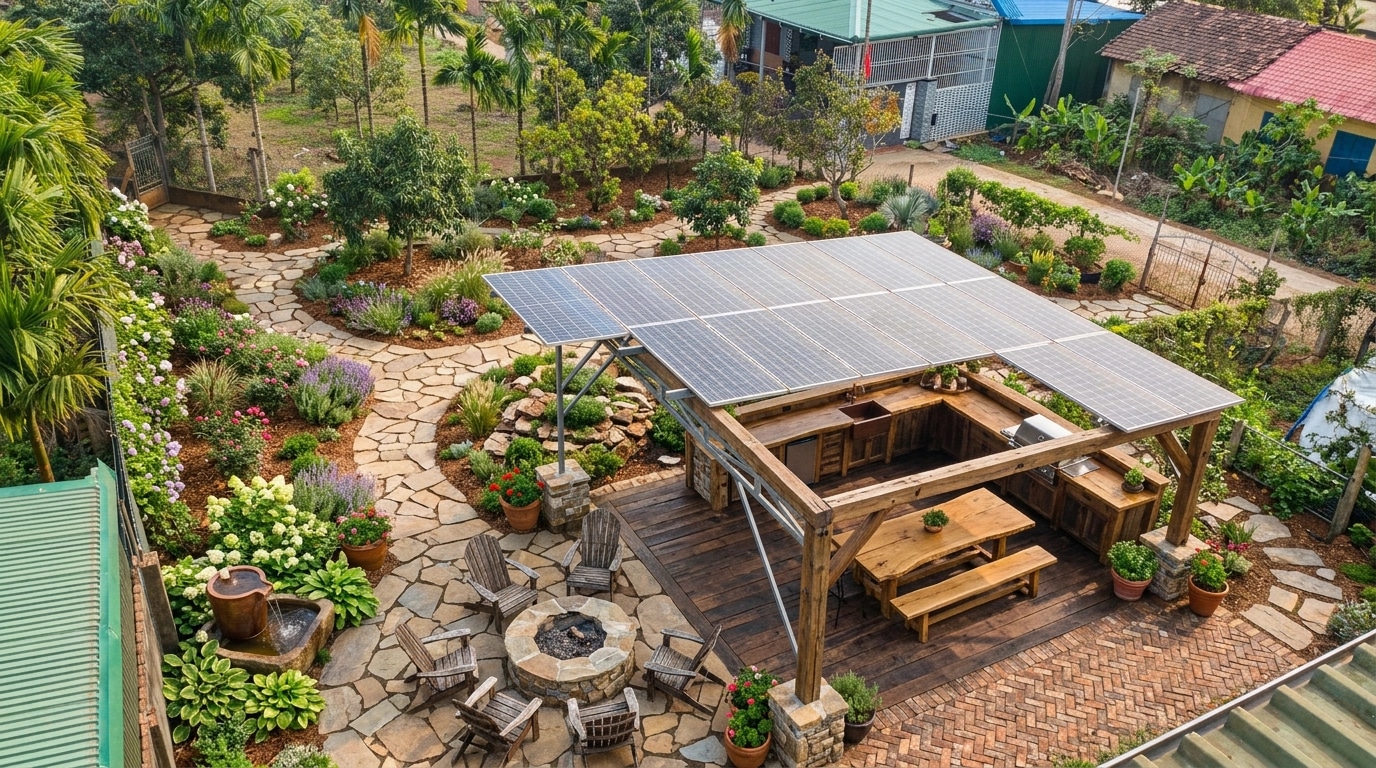 Country Rustic Garden Yard design — yard photo by GenRoom AI
