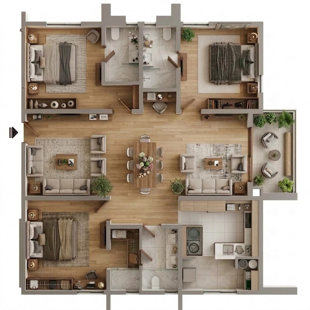 Interior design in Contemporary style — Living Room by GenRoom AI