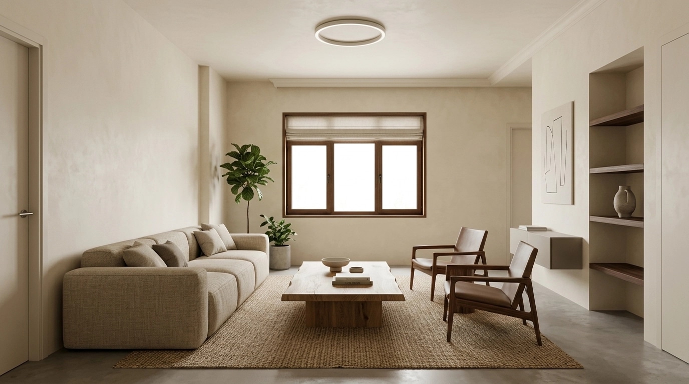 Minimalism Living Room design — interior photo by GenRoom AI