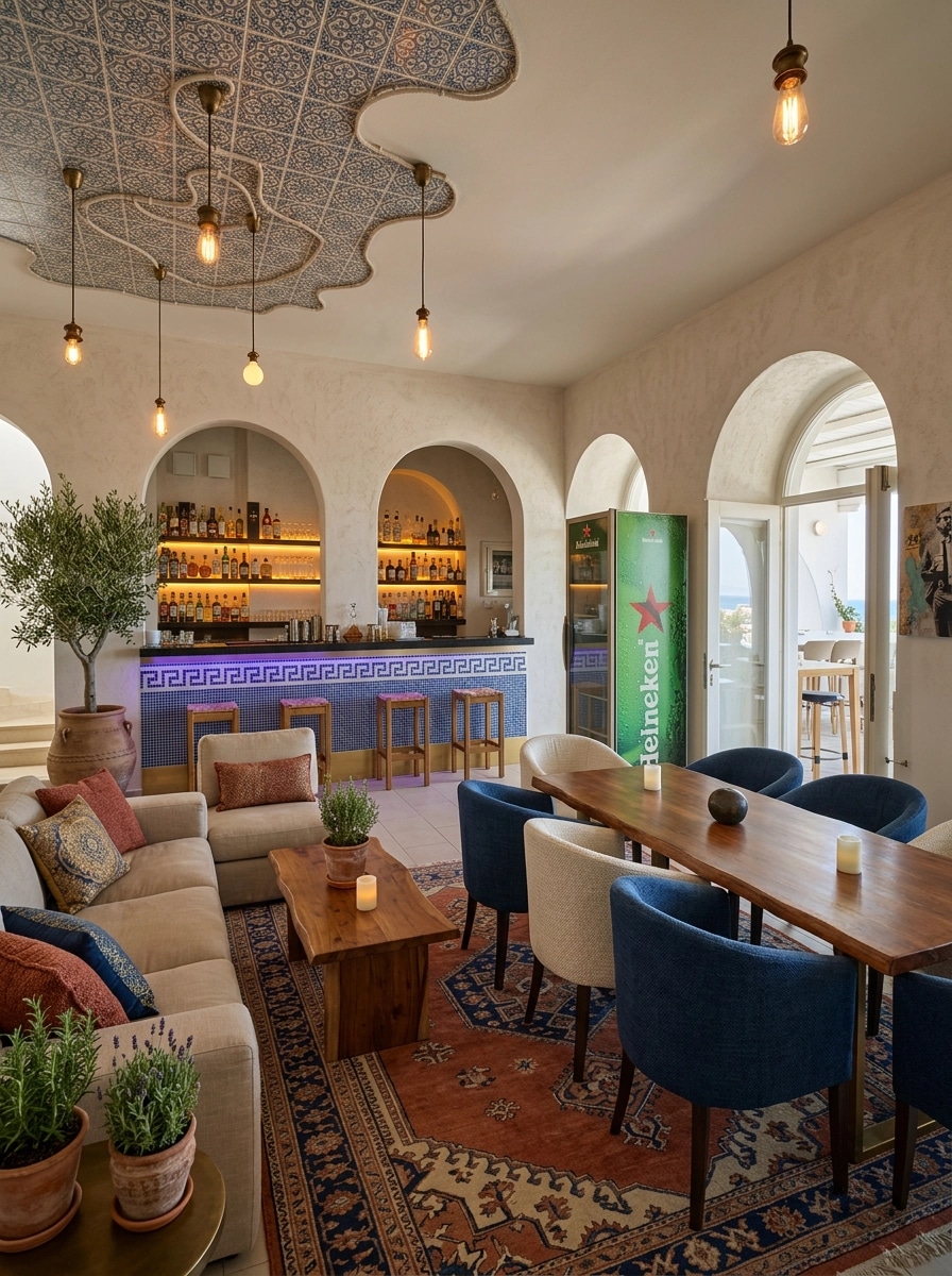 Interior design in Mediterranean style — bar by GenRoom AI