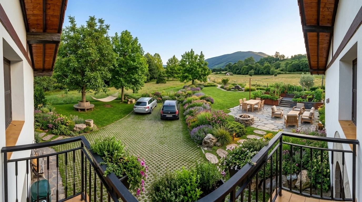 Landscape design in Eco Natural Garden style — Yard by GenRoom AI