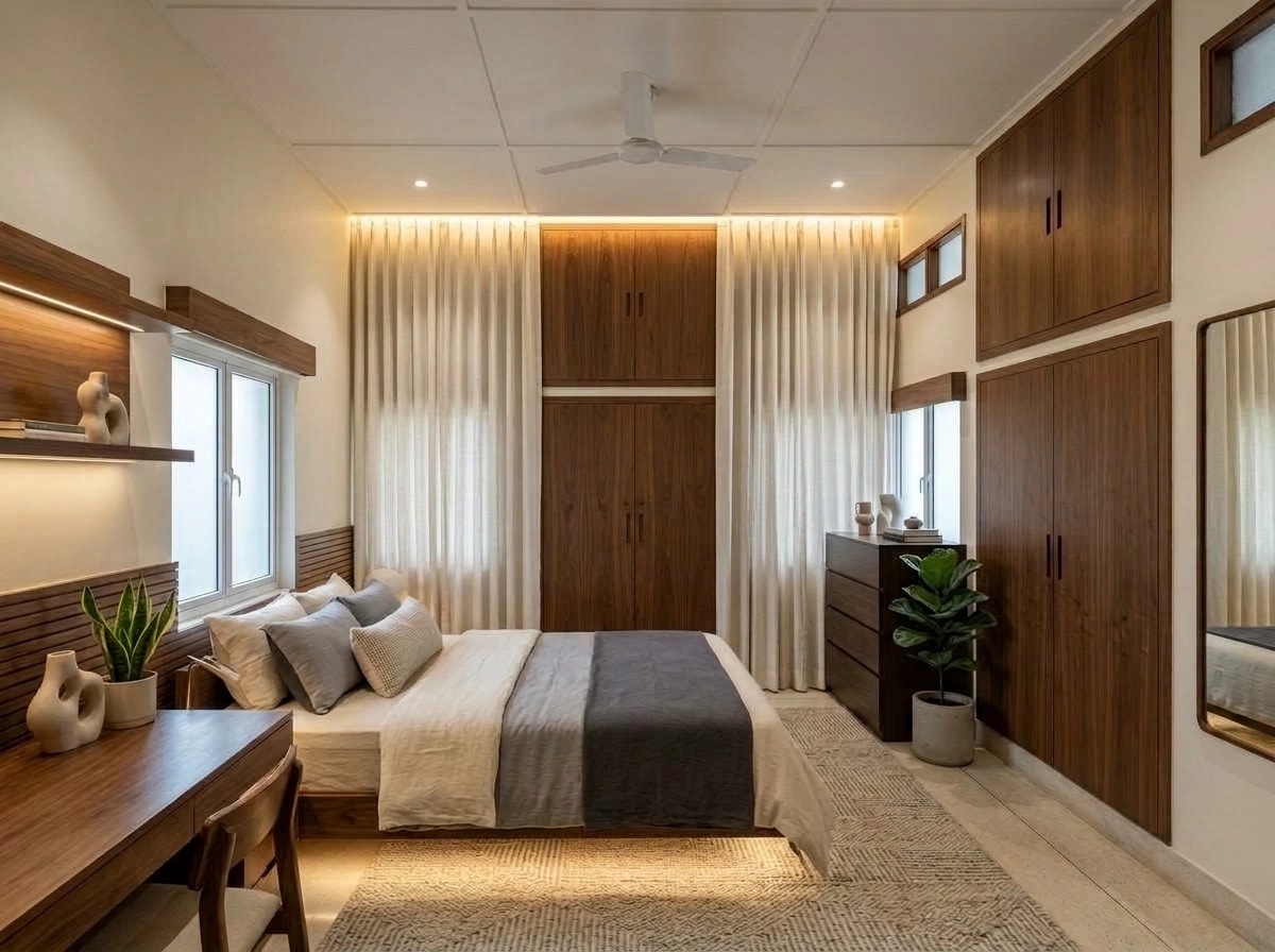 Minimalism Bedroom design — interior photo by GenRoom AI