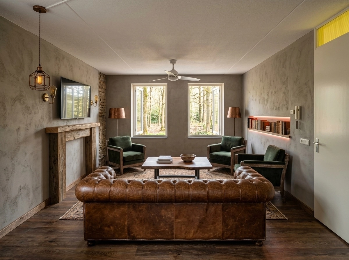 Interior design in Rustic style — Living Room by GenRoom AI