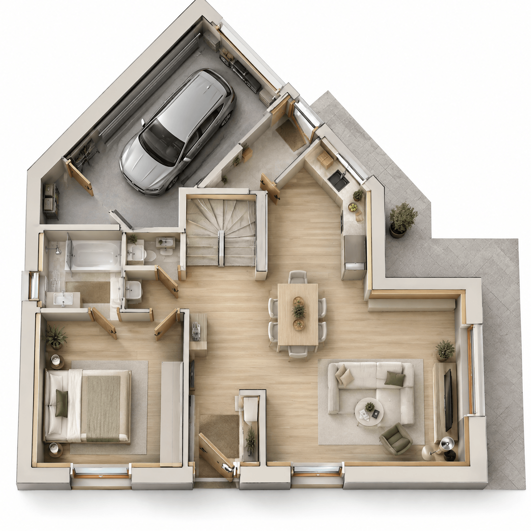 Design interior în stil Minimalism — Living de GenRoom AI