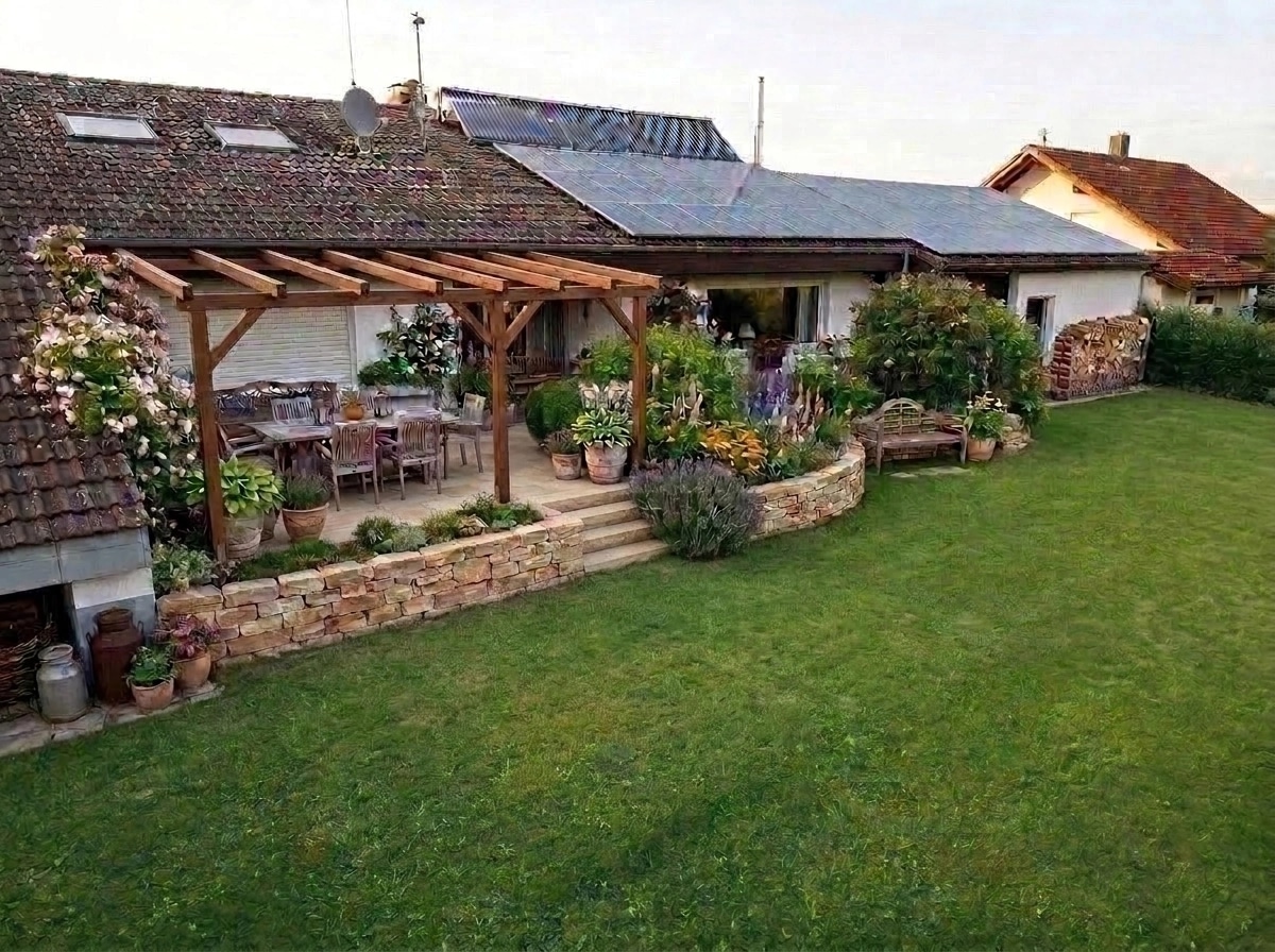 Country Rustic Garden Yard design — yard photo by GenRoom AI