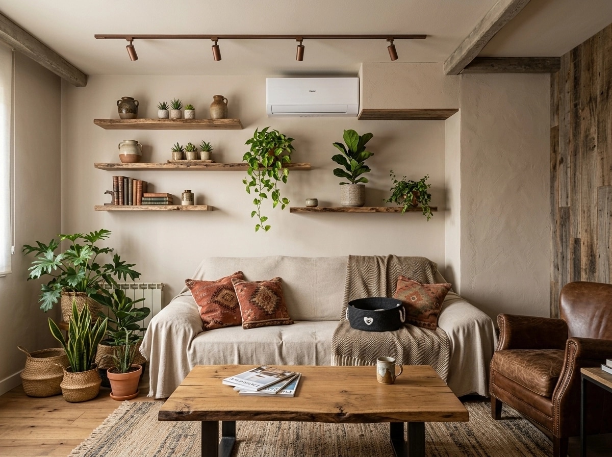 Interior design in Rustic style — Living Room by GenRoom AI