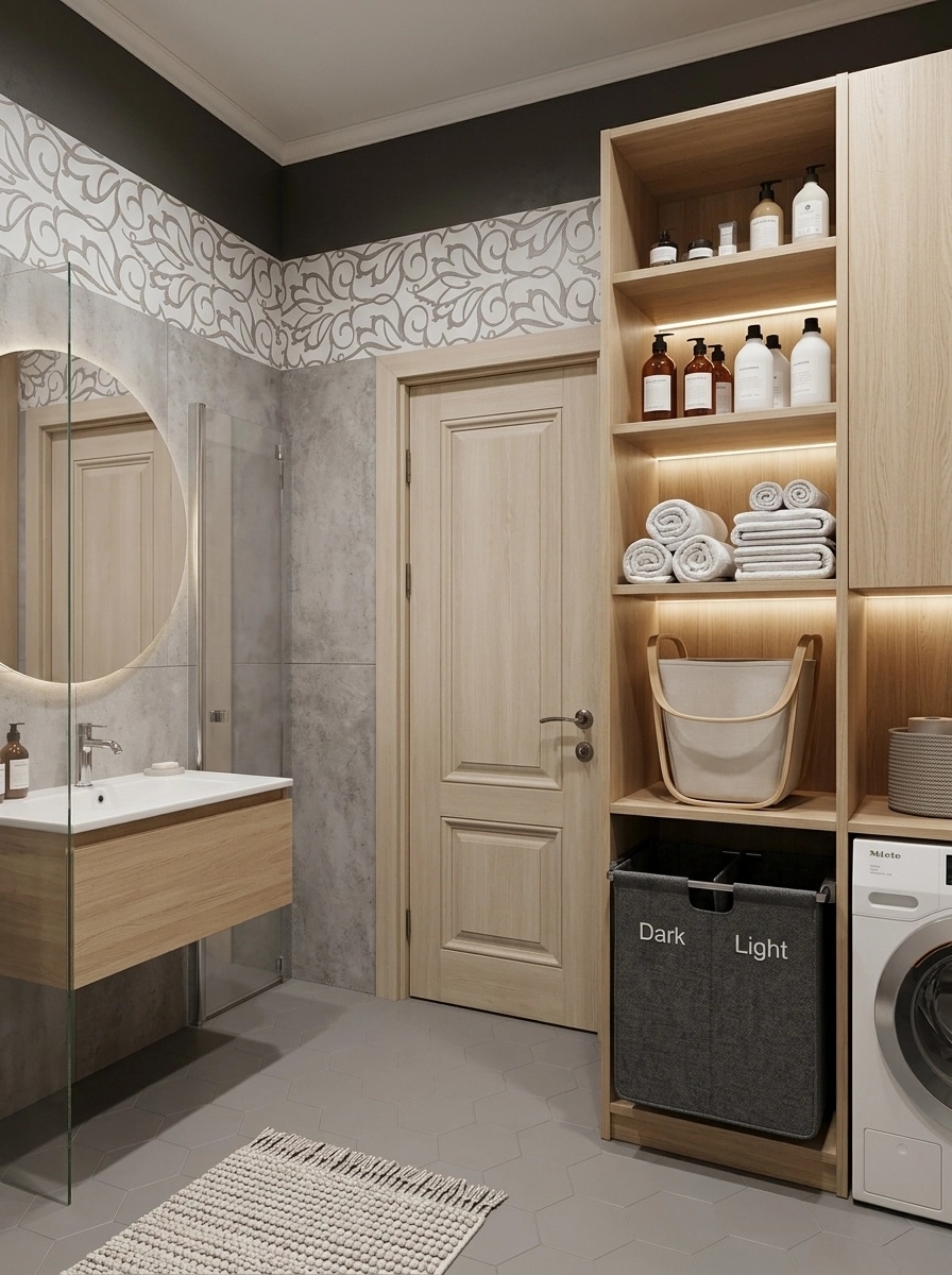 Interior design in Scandinavian style — Bathroom by GenRoom AI
