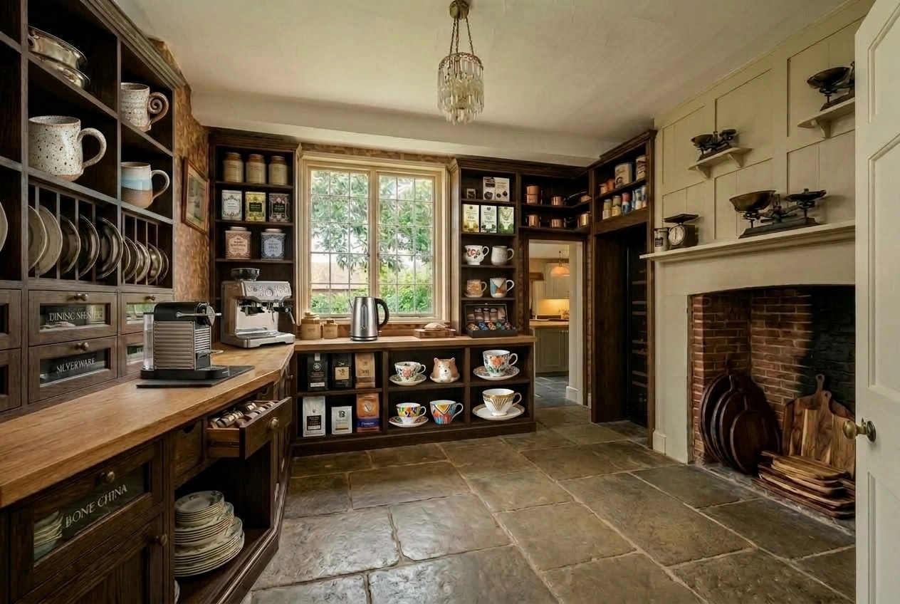 Design de interiores em estilo British — pantry por GenRoom AI