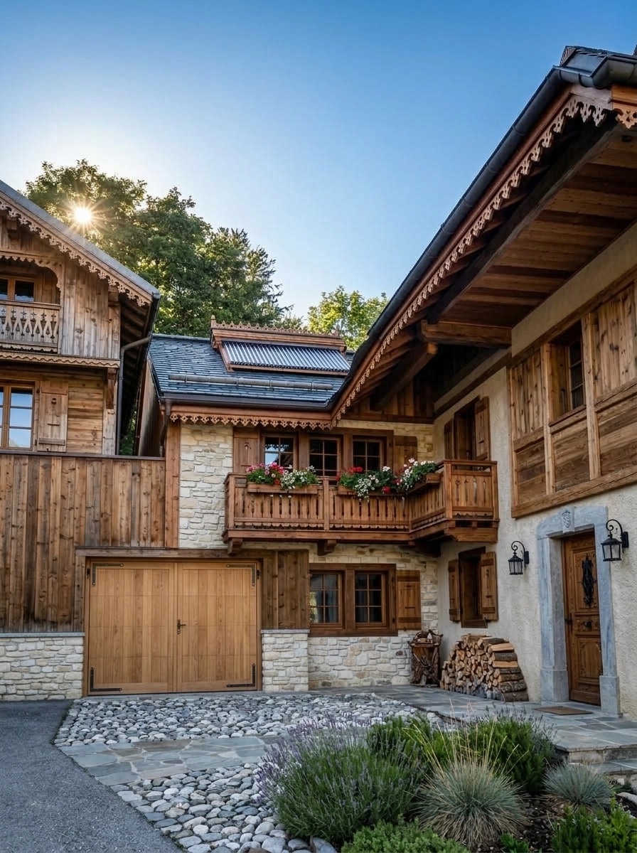 Facade design in Chalet Facade style — photo by GenRoom AI