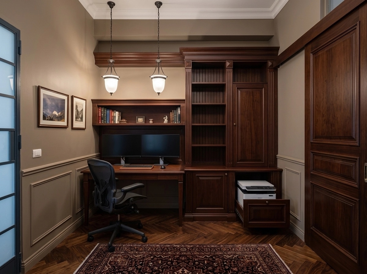 Interior design in Classic style — home_office by GenRoom AI