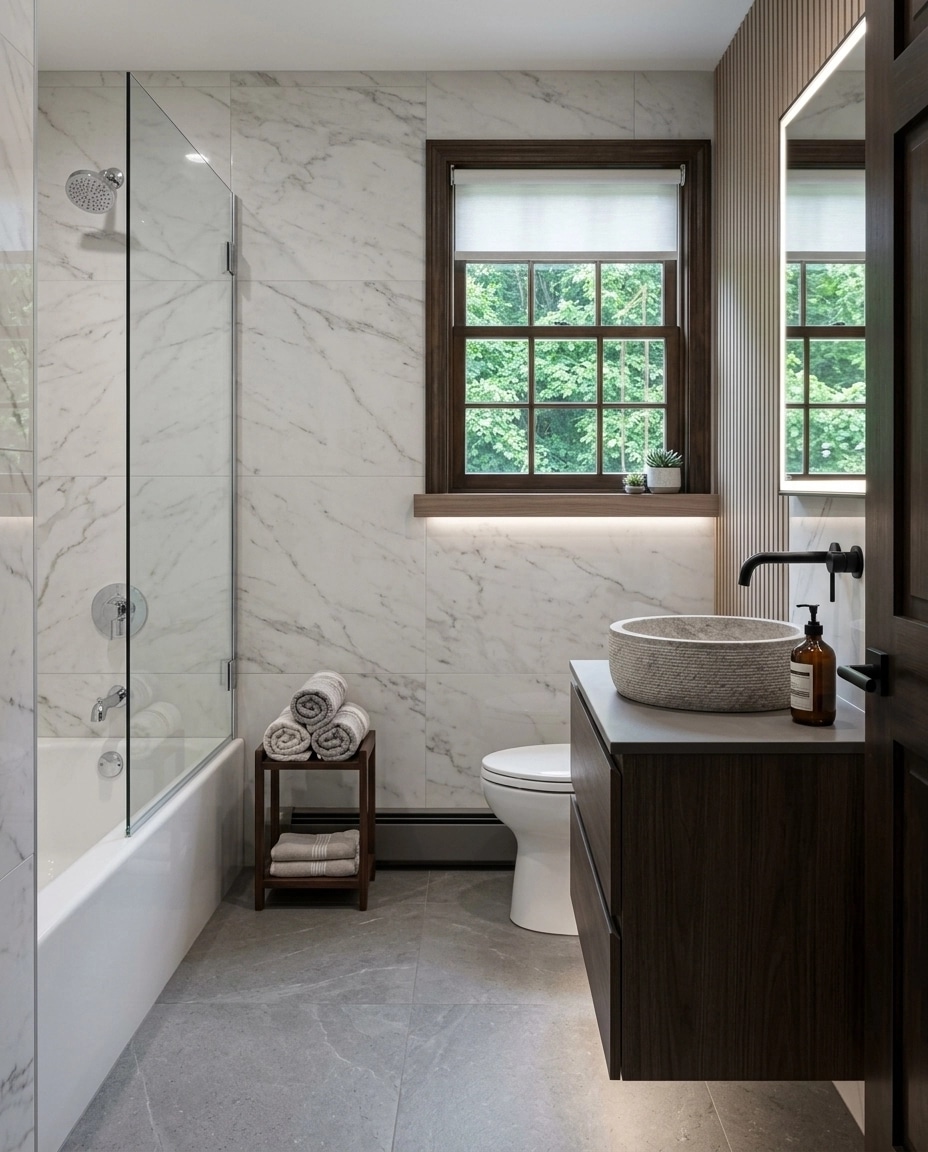 Bathroom interior in Contemporary style — photo by GenRoom AI