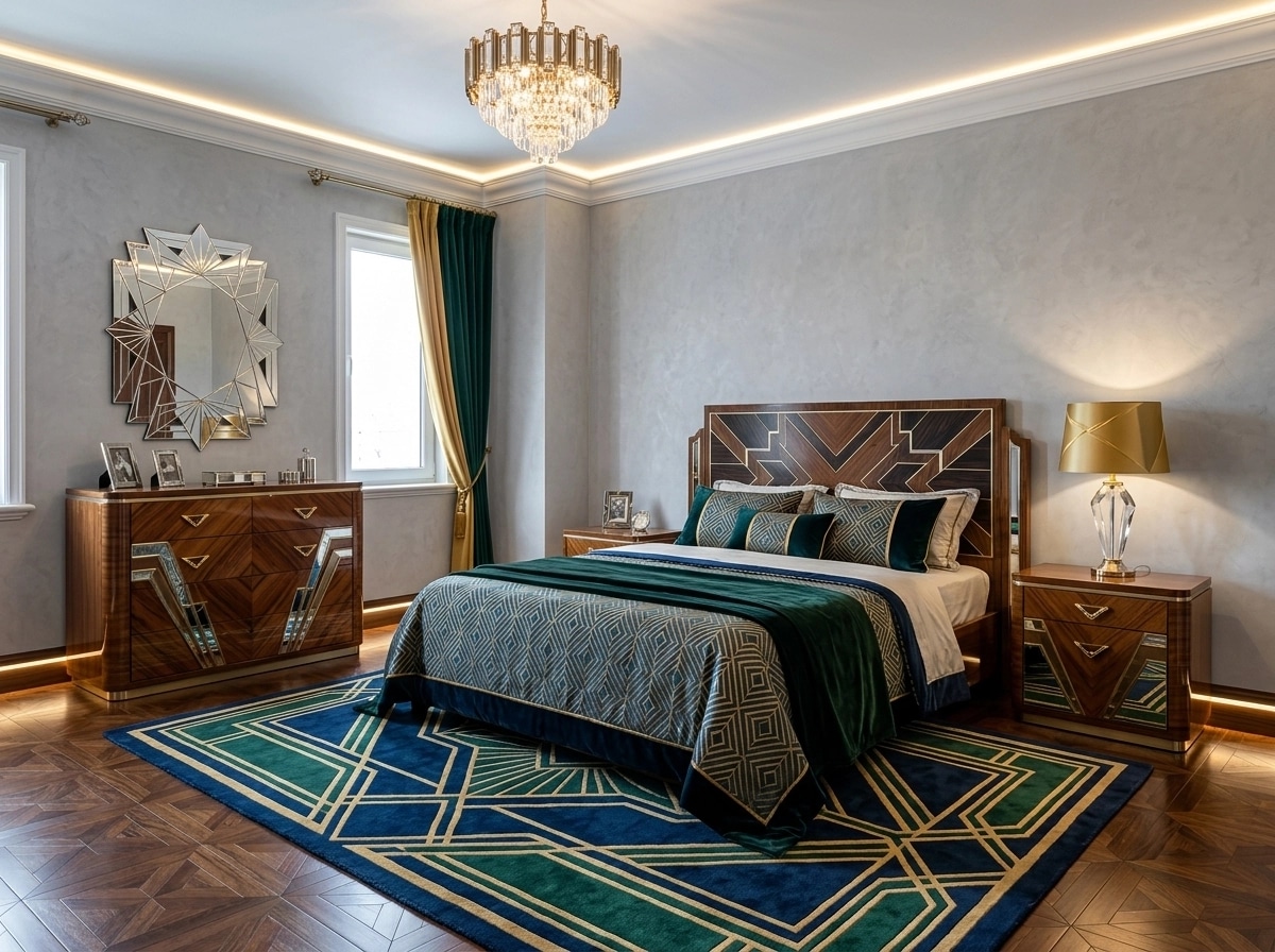 Art Deco Yatak Odası design — interior photo by GenRoom AI