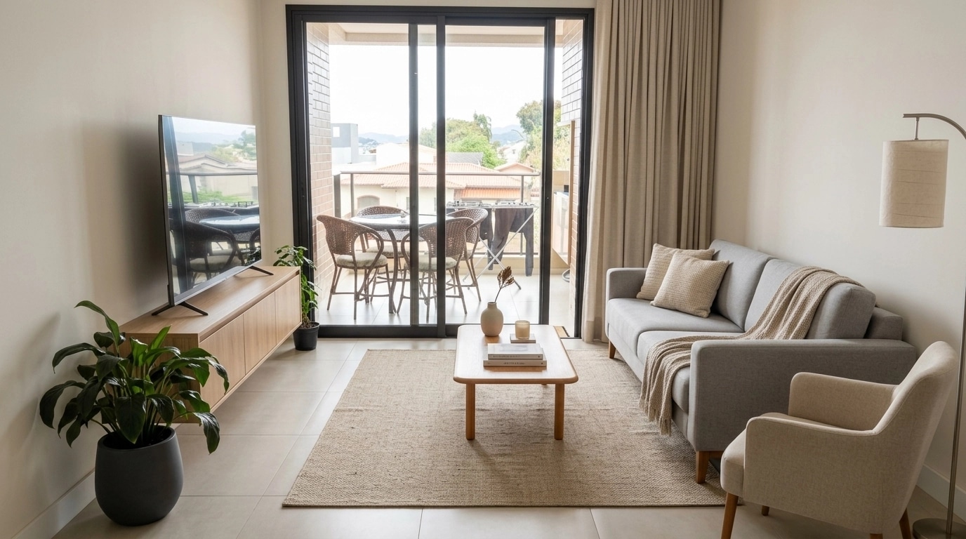 Minimalism Living Room design — interior photo by GenRoom AI