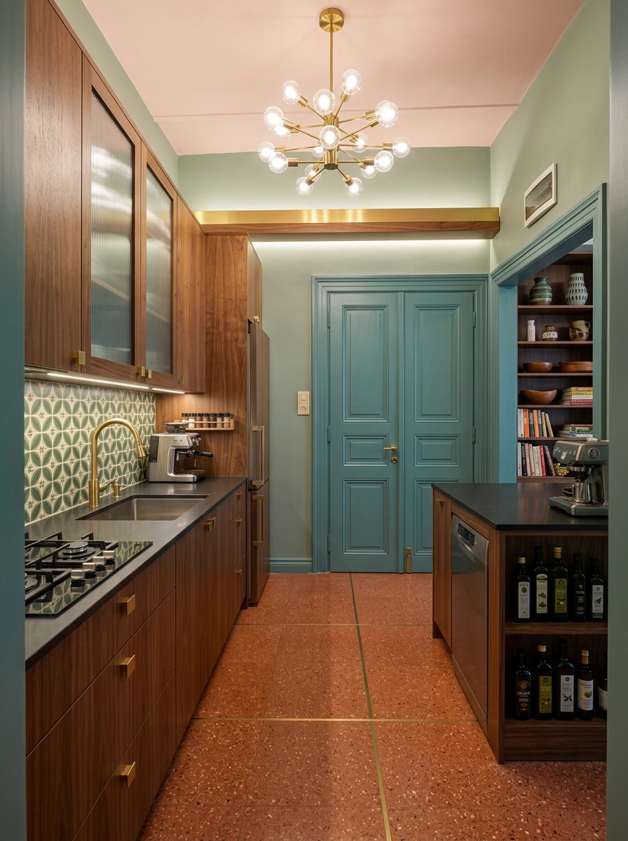 Mid-Century Modern Kitchen design — interior photo by GenRoom AI