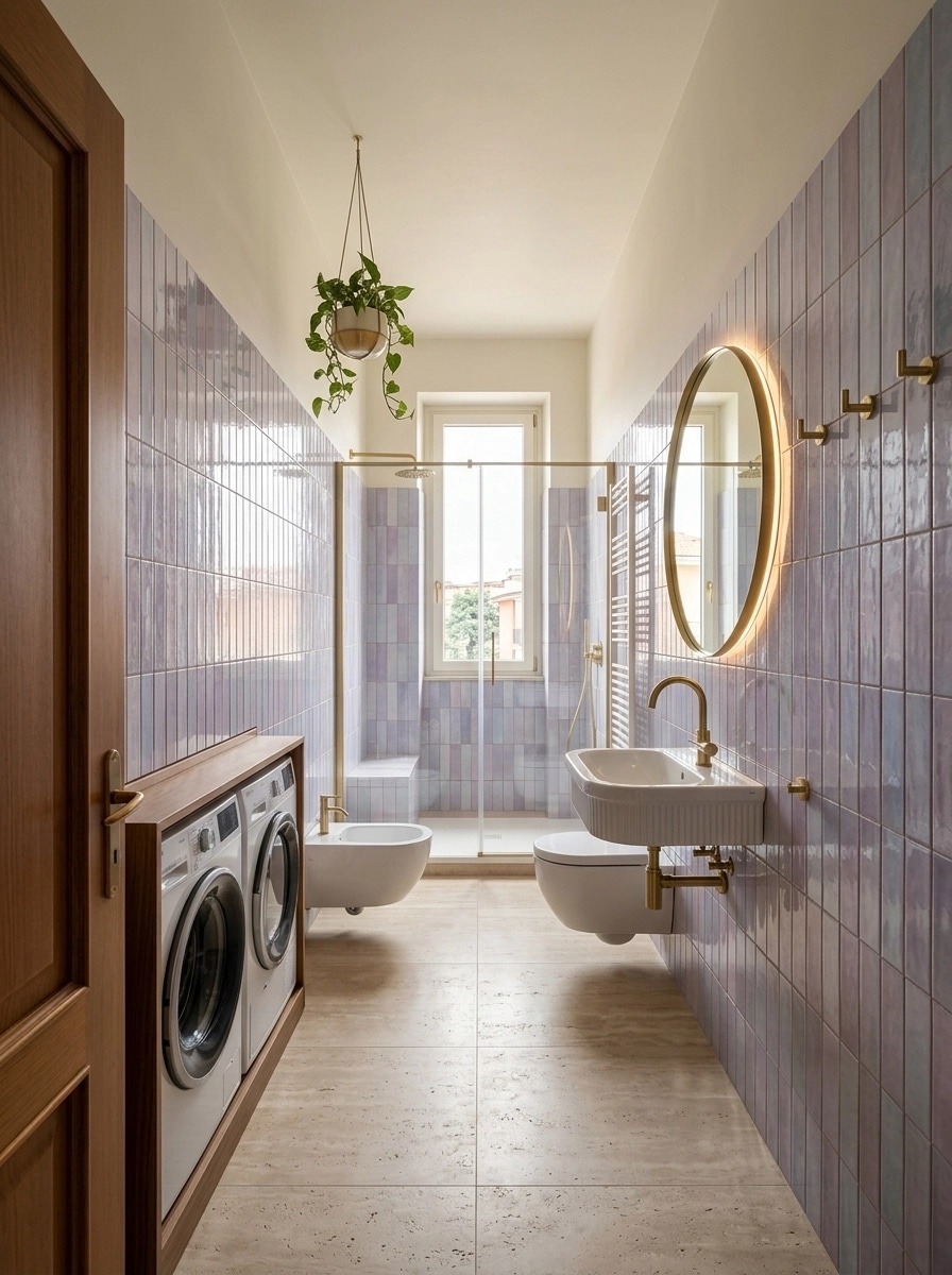 Interior design in Mid-Century Modern style — Bathroom by GenRoom AI