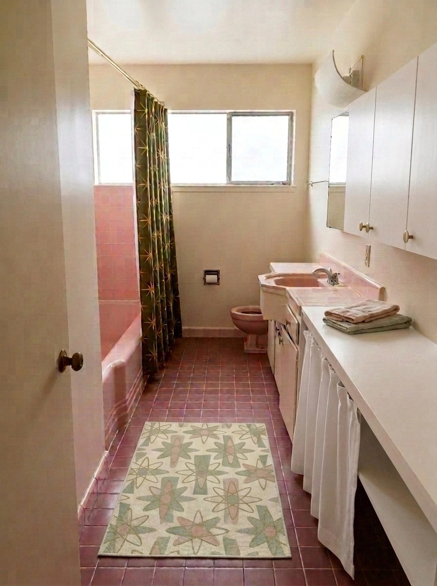 Interior design in Mid-Century Modern style — Bathroom by GenRoom AI