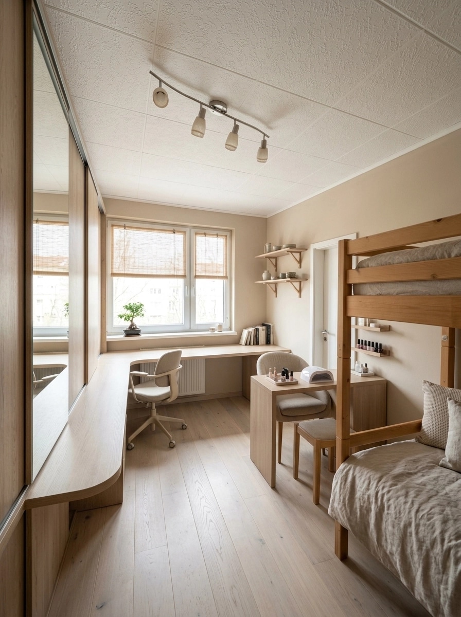 Japandi Chambre design — interior photo by GenRoom AI