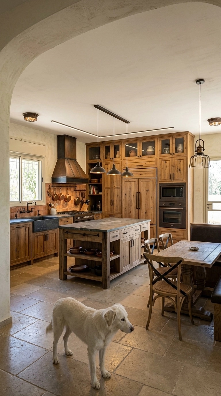 Kitchen interior in Rustic style — photo by GenRoom AI