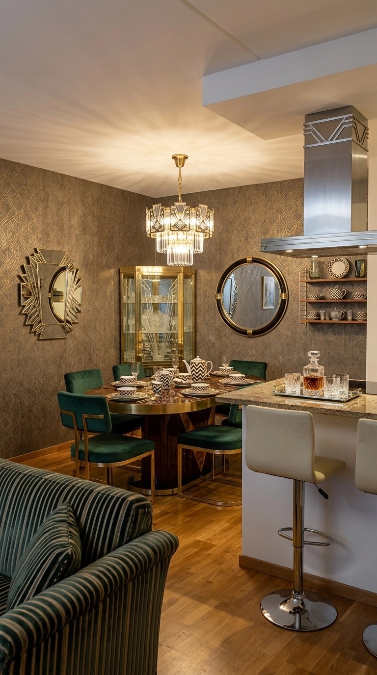 Interior design in Art Deco style — dining_room by GenRoom AI