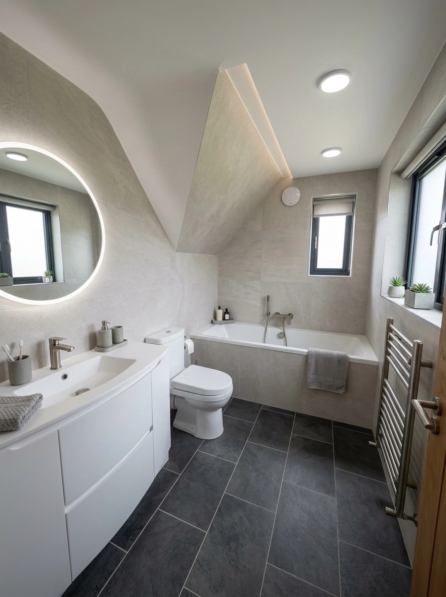 Bathroom interior in Contemporary style — photo by GenRoom AI